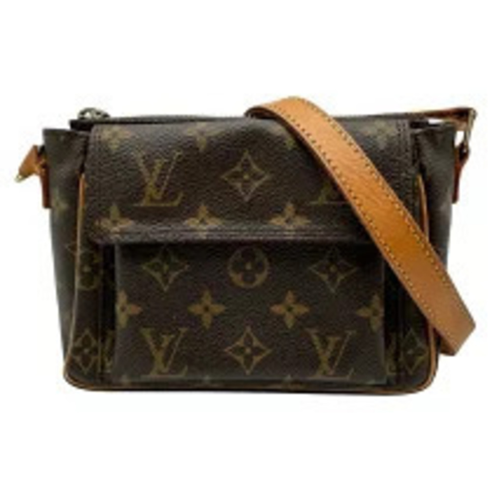 Louis Vuitton Vivacite Brown Monogram Leather Shoulder Bag